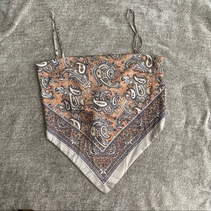 Shein Paisley Scarf Tank BRAND NEW